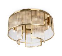 Deckenleuchte Metal Cristal E14 Redondo Ø 65CM en Dorado Techo Art Deco