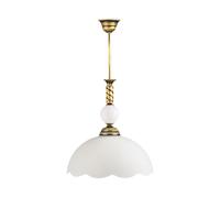 Deckenleuchte Nouveau Cristal Pantalla Blanco Latón Tobsyn Lámpara de Comedor