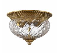 Deckenleuchte Redondo Latón Cristal 2x E27 D: 30,5 CM Techo Salón Pasillo