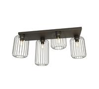 Deckenleuchte Retro Metal E27 L:70CM Jaula Alambre Pantalla de Techo Comedor