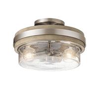 Deckenleuchte Vintage Redondo Ø30, 5cm 2x E27 en Plata Gris Antiguo Techo Dentro