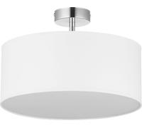 Deckenleuchte Yasa Blanco Cromo Tela 4xE27 Ø40cm Blendarm Salón Lámpara Pasillo