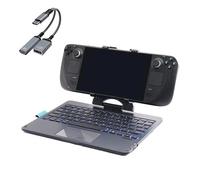 DeckTop con Divisor, Teclado Steam Deck y Mouse Bluetooth Trackpad con Accesorio LED Multicolor para Laptop, Accesorios para Juegos de PC Valve Linux (Steam Deck/ROG Ally)