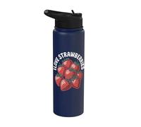 Declaración apasionada de I Love Strawberries Berry Stainless Steel Insulated Water Bottle