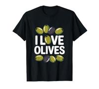 Declaración audaz de I Love Olives Camiseta gráfica económica
