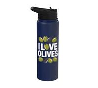 Declaración audaz de I Love Olives Stainless Steel Insulated Water Bottle