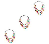 Declaración Coconutas en Collares de Concha Colorido Collar Grueso con Cuentas de Cuentas africanas para Mujeres