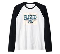 Declaración Cool Blessed Me para adultos y niños Camiseta Manga Raglan
