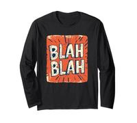 Declaración de Blah Blah para un toque divertido e ingenioso Manga Larga