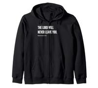 Declaración de cita con versículo bíblico The Lord Will Never Leave You Sudadera con Capucha