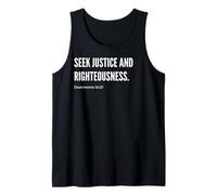Declaración de cita de versículo bíblico de búsqueda de justicia y rectitud Camiseta sin Mangas