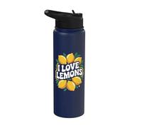 Declaración de cítricos vibrantes I Love Lemons Stainless Steel Insulated Water Bottle