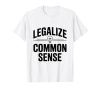 Declaración de empoderamiento de Sentido común de legalización Camiseta gráfica económica, Hombre, Blanco, M