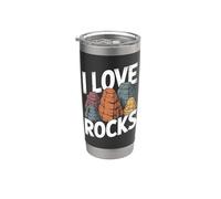 Declaración de entusiastas de la geología I Love Rocks Vaso térmico de acero inoxidable de doble pared