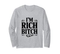 Declaración de I'm Rich Bitch para los Amantes de la Actitud adinerada Manga Larga