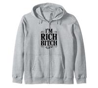 Declaración de I'm Rich Bitch para los Amantes de la Actitud adinerada Sudadera con Capucha