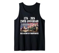 Declaración de Independencia 250 Aniversario Fundadores 1776 Camiseta sin Mangas