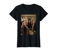 Declaración de Independencia del Comité de los Cinco USA Selfie Camiseta gráfica económica, Mujer, Negro, XL