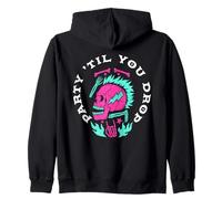 Declaración de Party Til You Drop Punk Rock Skater Sudadera con Capucha