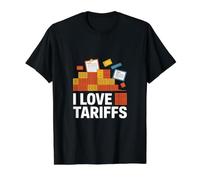 Declaración de política Comercial I Love Tariffs Camiseta gráfica económica, Hombre, Negro, S