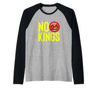 Declaración de protesta contra la Democracia contra la monarquía NO Kings Camiseta Manga Raglan