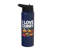 Declaración de sabor audaz para entusiastas del curry I Love Stainless Steel Insulated Water Bottle