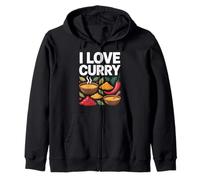 Declaración de sabor audaz para entusiastas del curry I Love Sudadera con Capucha