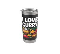 Declaración de sabor audaz para entusiastas del curry I Love Vaso térmico de acero inoxidable de doble pared