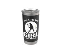 Declaración de Softbol Esa es mi Chica Afuera Vaso térmico de acero inoxidable de doble pared