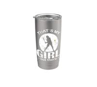 Declaración de Softbol Esa es mi Chica Afuera Vaso térmico de acero inoxidable de doble pared