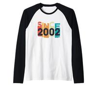 Declaración del año 2002 Aspecto Retro Vintage Camiseta Manga Raglan