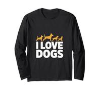 Declaración del compañero canino I Love Dogs Manga Larga