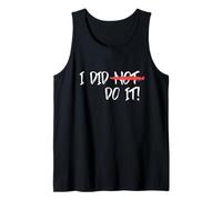 Declaración Divertida con Texto en inglés I Did Not Do It Innocent Statement Camiseta sin Mangas