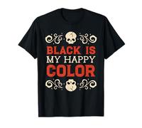 Declaración Divertida de Black Is My Happy Color Camiseta