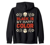 Declaración Divertida de Black Is My Happy Color Sudadera con Capucha