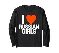Declaración Divertida de I Love Russian Girls Manga Larga