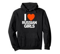Declaración Divertida de I Love Russian Girls Sudadera con Capucha