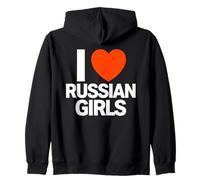 Declaración Divertida de I Love Russian Girls Sudadera con Capucha