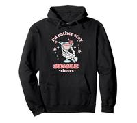 Declaración Divertida de I'D Rather Stay Single Cheers Sudadera con Capucha