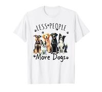 Declaración Divertida de Menos Personas más Perros Camiseta