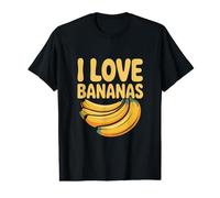 Declaración Divertida Tropical I Love Bananas Camiseta gráfica económica