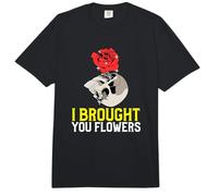 Declaración Divertida y extraña con Texto I Brought You Flowers Comfort Colors Adult Heavyweight T-Shirt