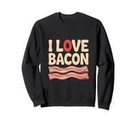 Declaración Divertida y humorística I Love Bacon Sudadera
