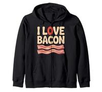 Declaración Divertida y humorística I Love Bacon Sudadera con Capucha