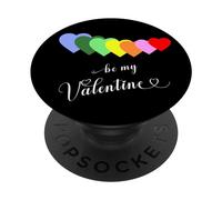 Declaración Elegante para el día de San Valentín corazón Amor ser mi PopSockets PopGrip Adhesivo
