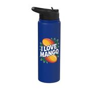 Declaración I Love Mango Bold Tropical Fruit Stainless Steel Insulated Water Bottle