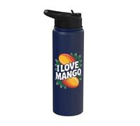 Declaración I Love Mango Bold Tropical Fruit Stainless Steel Insulated Water Bottle