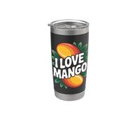 Declaración I Love Mango Bold Tropical Fruit Vaso térmico de acero inoxidable de doble pared
