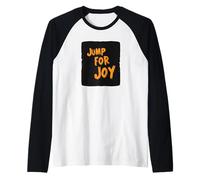 Declaración infantil feliz para Jump for Joy Lovers Camiseta Manga Raglan