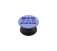 Declaración patriótica Mad As Hell 'Porque Amo Este Lugar PopSockets PopGrip Adhesivo